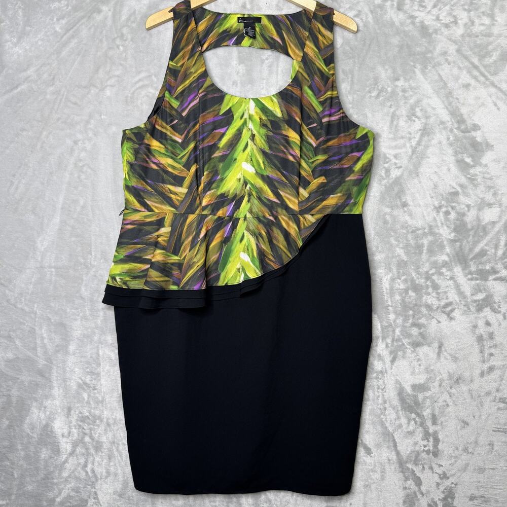 Lane Bryant Dress Womens 18 Asymmetrical Peplum Sleeveless Party Cocktail Formal